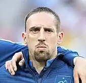 Photographie montrant le visage de Franck Ribéry.