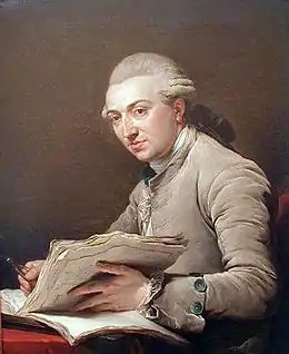 François-André Vincent, Portrait de Pierre Rousseau (1751-1829) (1774).