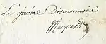 Signature de François Macquard