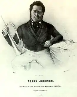 Francis Johnson, premier compositeur afro-américain à être publié en 1817.