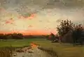 Landscape at sunset, sans date