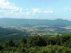 Vue sur la vallée de Villé prise depuis le château de Frankenbourg