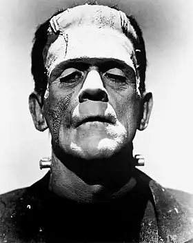 Boris Karloff grimé en monstre de Frankenstein
