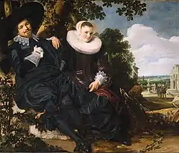 Portrait de mariage d'Isaac Massa et Beatrix van der Laen, 1622, huile sur toile, 140 x 166,5 cm (Rijksmuseum, Amsterdam).