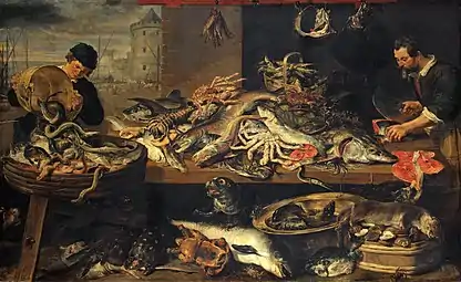 Étal de poissonnier, vers 1618, Ermitage