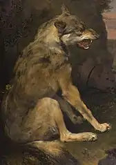 Loup dans un paysage rocheux (vers 1650), Frans Snyders