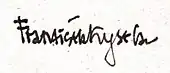 signature de František Kysela