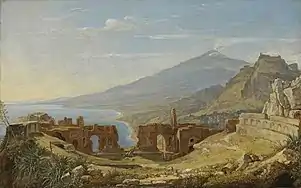 Le Théâtre de Taormine vers 1818 par Franz Ludwig Catel