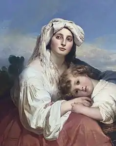 Italienne avec un enfant (1836).