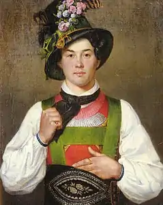 Jeune homme en costume tyrolien (1872), collection particulière