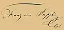 Signature de Franz von Suppé