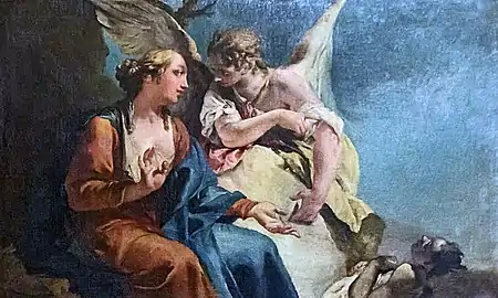 Agar confortée par un ange dans le désertGiovanni Battista Pittoni, 1697Basilique Santa Maria Gloriosa dei Frari, Venise.