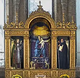 Triptyque de Sa. Maria dei Frari, 1488. Huile / bois, dans son cadre,