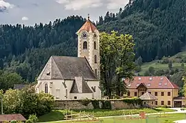 Église Saint George à Obermuehlbach, municipalité Frauenstein.