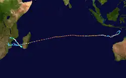 Trajectoire de Freddy.