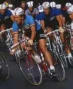 vue de Freddy Maertens au sein du peloton.