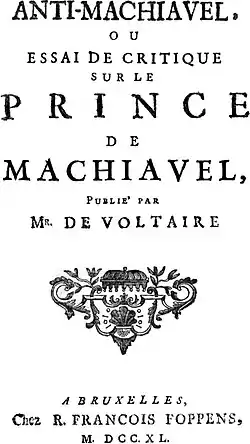 Image illustrative de l’article Anti-Machiavel