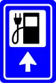 Panneau de signalisation européen pour bornes de recharge.