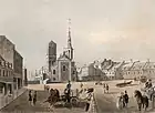 La nouvelle façade de 1844 vue en 1850.