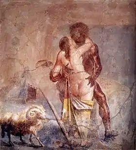 Galatée et Polyphème, fresque romaine de la Maison de la Vieille Chasse à Pompéi, Musée archéologique national de Naples.