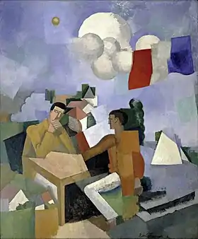 La Conquête de l'air, de Roger de La Fresnaye, tableau exposé au Salon d'automne de 1913.