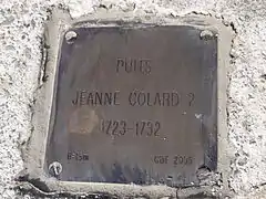 « Puits Jeanne Colard 2, 1723-1732 ».