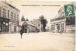 L'entrée de la rue Gambetta, avant 1924