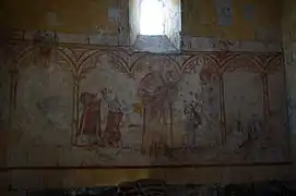 Fresque dans la chapelle latérale.