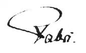 signature de Friedrich Fabri