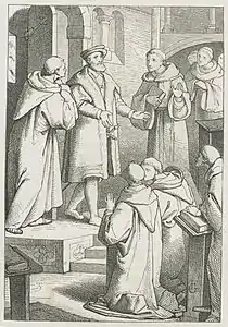 Illustration de la ballade Der Pilgrim von St. Just d'August von Platen-Hallermünde, vers 1866