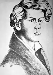 Autoportrait de Fritz Reuter en 1830