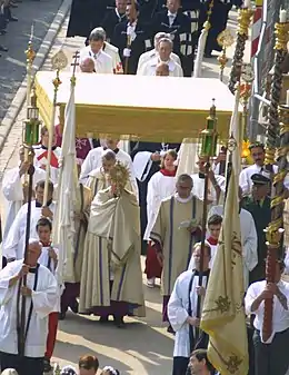 Procession de la Fête-Dieu à Bamberg en Allemagne en 2007.