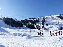 Vue du front de neige de Courchevel 1850.