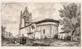 L'église, dessin de Léo Drouyn (1878)