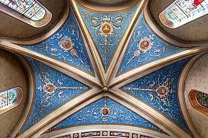 Plafond du choeur de Notre-Dame de Fronton.