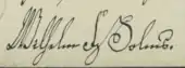 signature de Guillaume de Solms-Braunfels