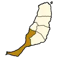 Localisation de Pájaradans l'île de Fuerteventura.
