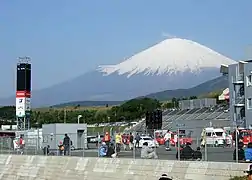 Le Mont Fuji vu depuis le circuit.