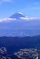 Vue sur le mont Fuji depuis le mont Kami.