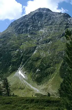 Vue du Fundusfeiler depuis l'est.