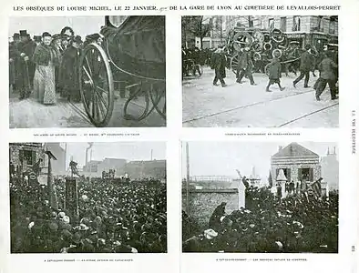 Funérailles de Louise Michel, le 22 janvier 1905