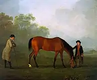 Furiband avec son propriétaire, Sir Harry Harpur, et un groom (1774)