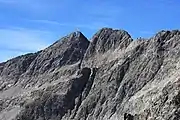 Couloir est vu depuis le sommet du Clapier