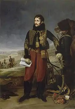 Le Général Antoine Charles Louis Comte de Lasalle recevant la capitulation de la garnison de Stettin le 29 octobre 1806, 1808, huile sur toile, 2,48 x 1,74 cm, Paris, musée de l'Armée
