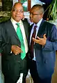 En discussion avec le président sud-africain Jacob Zuma.