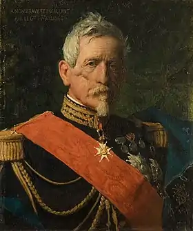 Portrait en couleur d'un officier supérieur du XIXe siècle