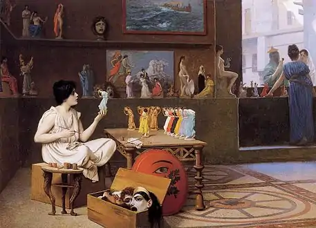 La peintre de poterie antique : Sculpturæ vitam insufflat pictura (la peinture insuffle la vie à la sculpture), 1893, Art Gallery of Ontario.