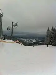 Vue de Gérardmer depuis le sommet du téléski des 17KM (Tête de la Chaume Francis).