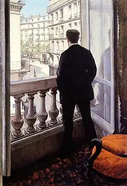 Jeune homme à la fenêtre, tableau de Gustave Caillebotte.