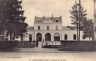 La gare, vers 1908.